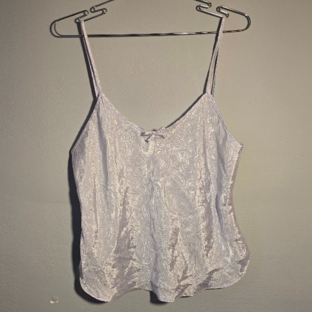 Secret Treasures Women's Cami with Paisley Details, Light Lavender, Size Medium